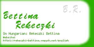 bettina rekeczki business card